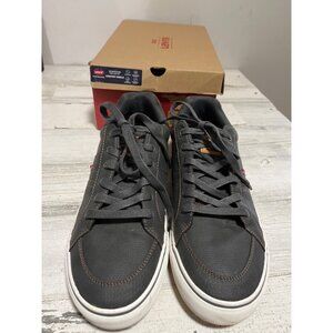 Levi’s comfort insole Turner-Tumbled Wax Charcoal Tan lace up sneakers size 10M